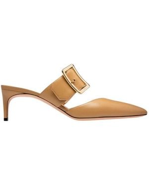 Bally Jemina 55 Buckle Pointed Toe Mules, Brand Size 35. Us - Brown