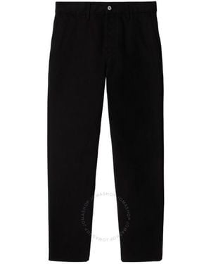 Burberry Embroidered Logo Slim Fit Jeans, Waist - Black