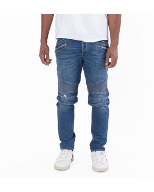 Balmain Slim Cut Denim Jeans, Waist - Blue
