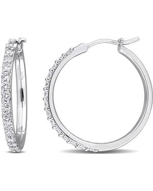 Created Forever 1Ct Tw Lab-Grown Diamond Hoop Earrings - Metallic