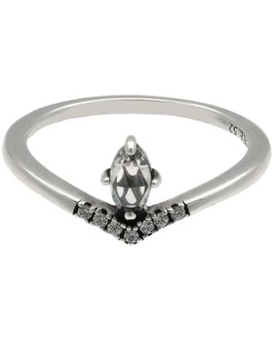 PANDORA Ladies Sterling Classic Wishbone Ring - Metallic