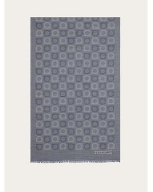 Ferragamo Wool Silk Scarf - Grey