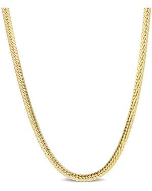 Amour Herringbone Chain Necklace - Metallic
