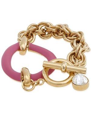 JW Anderson Ladies Oversized Chain Crystal Bracelet - Metallic