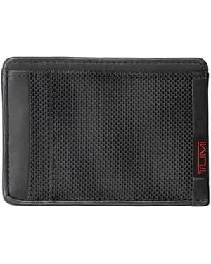 Tumi Alpha Id Lock Money Clip Card Case - Black