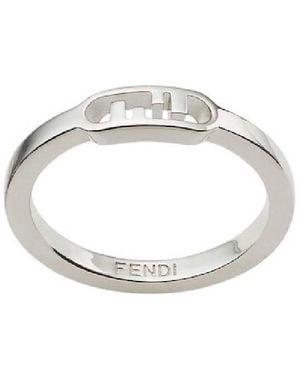 Fendi O'Lock Palladium Ring - Metallic