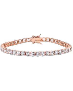 Amour 14 1/4 Ct Tgw Created Sapphire Tennis Bracelet - Metallic