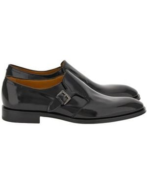 Ferragamo Monk Strap Leather Shoes - Brown