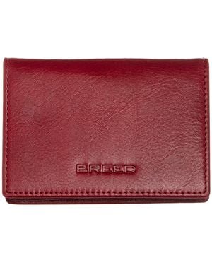 Breed Porter Genuine Leather Bi-Fold Wallet - Red