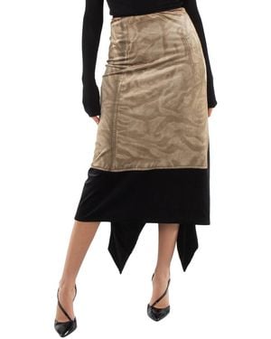 Loewe Trompe Loeil Midi Skirt, Brand Size 38 - Black