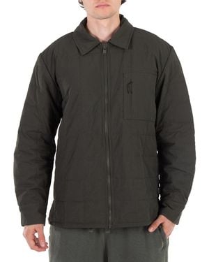Rains Quilted Giron Liner Nylon Overshirt - Gray