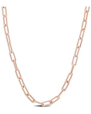 Amour 3.5Mm Paperclip Chain Necklace - Metallic
