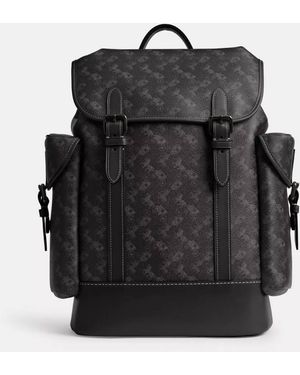 COACH Horse And Carriage Print Hitch Backpack - Black
