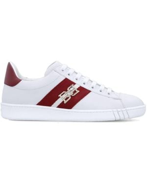 Bally Wiky Leather Low-Top Trainers, Brand Size 39.5 Us - Red