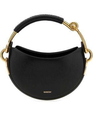 Burberry Leather Bridle Handbag - Black