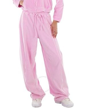 T By Alexander Wang Articulated Velour Track Pants - Pink