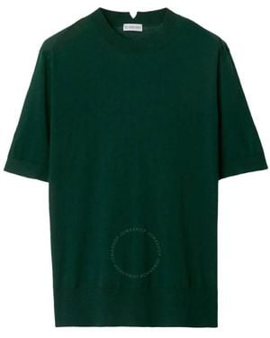 Burberry Crew-Neck Wool T-Shirt - Green