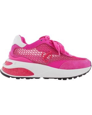Jimmy Choo Memphis Lace Up Mesh Trainers, Brand Size 38 Us - Pink