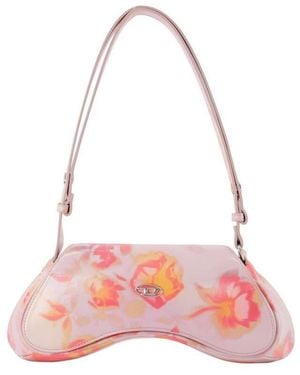 DIESEL Floral-Print Faux Leather Shoulder Bag - Pink