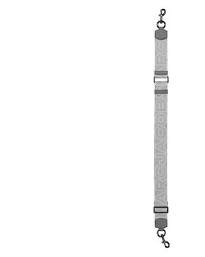 Marc Jacobs Wolf The Outline Logo Webbing Strap - White