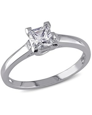 Amour Created Sapphire Solitaire Ring - Metallic