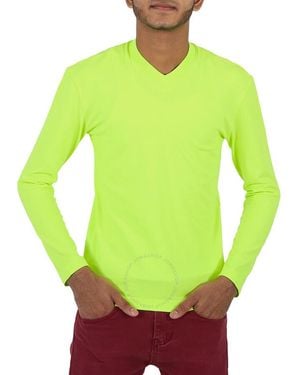 Balenciaga Fluo Crewneck Long-Sleeve Top - Green