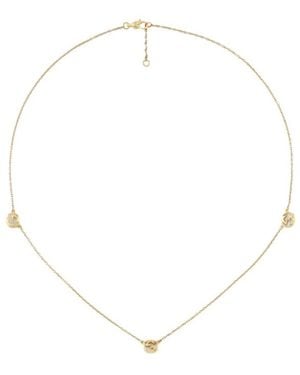 Gucci Interlocking G 18K Necklace - White