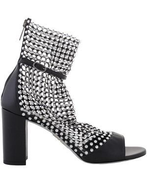 Rene Caovilla Rene Caovilla Galaxia 80 Jewelled Sandals - Black