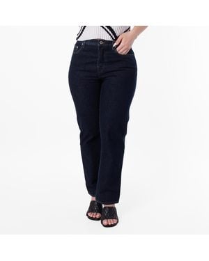 Burberry Straight Leg Ekd Patch Denim Jeans, Waist - Blue