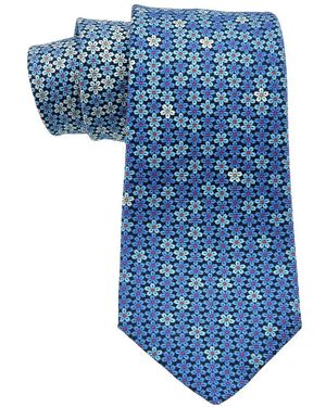 BVLGARI Sakura Degrade Pictorial Silk Tie - Blue