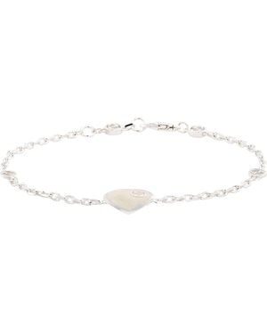 Gucci Heart Bracelet With Interlocking G - Yba645546003 - White