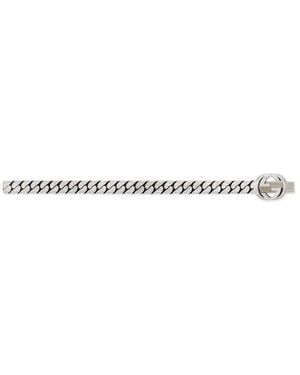 Gucci Tone Tie Bar - White