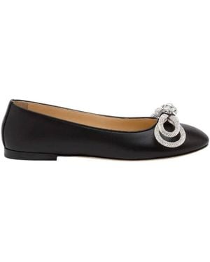 Mach & Mach Double Bow Flats, Brand Size 35 Us - Black