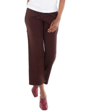 Burberry Rose Wool Blend Track Pants - Blue