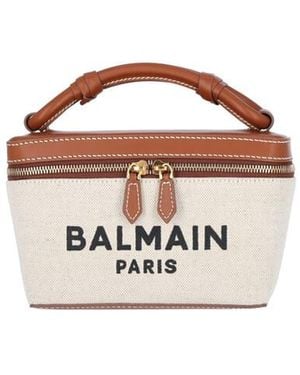 Balmain B-Army Vanity Canvas Bag - Natural