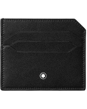 Montblanc Logo Detailed Soft Leather Card Case - Black