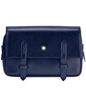 Montblanc Meisterstuck Leather Messenger Bag - Blue