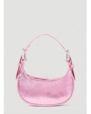 BY FAR Soho Metallic Mini Shoulder Bag - Pink