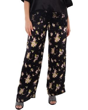 Burberry Ladies Jane Floral Print Pants, Brand Size 2 (Us - Black