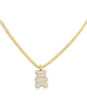 Apm Monaco Yummy Bear Beads Adjustable Necklace - Metallic