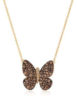 Le Vian Ladies Butterfly Necklaces Set - Metallic