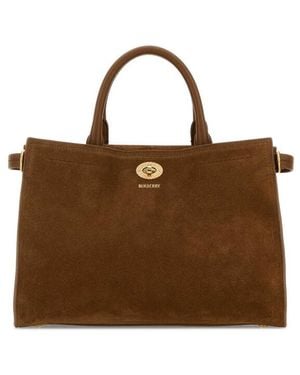 Burberry Suede Small Cotswolds Handbag - Brown
