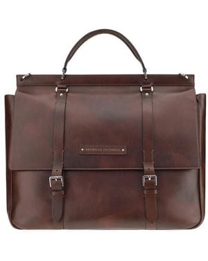 Brunello Cucinelli Leather Travel Bag - Brown