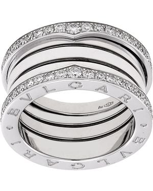 BVLGARI B.Zero1 18K 4-Band Diamond Pave Ring - Metallic