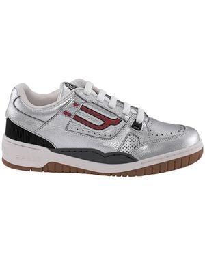 Bally Laminated Kuba Champion Calf Leather Low-Top Trainers - Grey