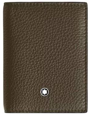 Montblanc Grain Leather 4Cc Card Holder - Green