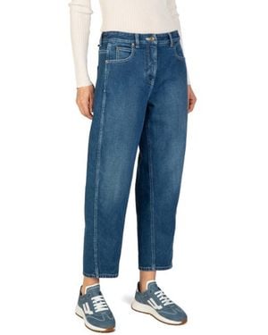 Bally Ladies Relaxed-Fit Denim Pants, Brand Size 38 Us - Blue