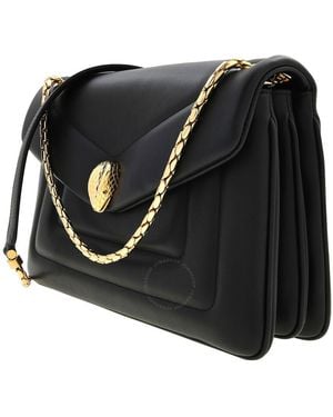 BVLGARI Serpenti Reverse Shoulder Bag - Black
