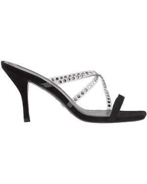 Stuart Weitzman Strapeze Crystal 85 Mules - Multicolour