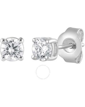 Brilliant Diamond 10Kt 0.50 Carat Lab Grown Diamond Stud Earrings For - Metallic
